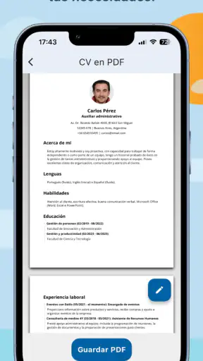 Crear CV Currículum Vítae PDF screenshot 4