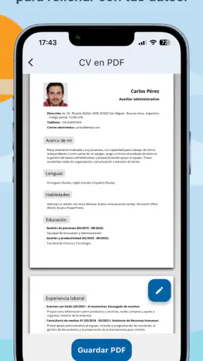 Crear CV Currículum Vítae PDF screenshot 5