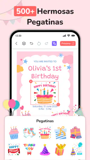 Crear Invitación de Cumpleaños screenshot 4
