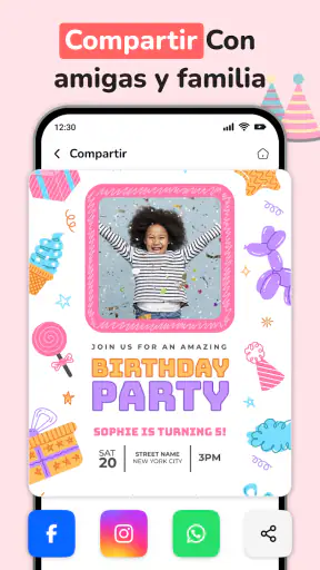 Crear Invitación de Cumpleaños screenshot 8