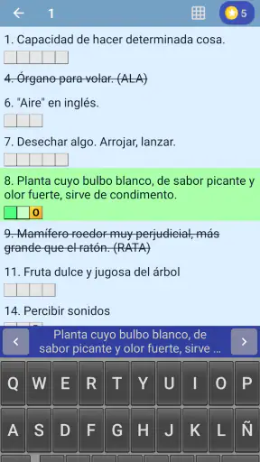 Crucigrama en español screenshot 2