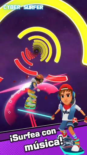 Cyber Surfer :Aventura Rítmica screenshot 2