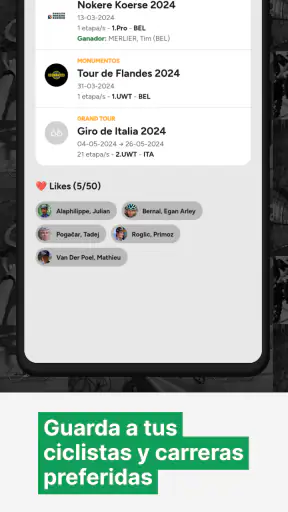 Cyclingoo: Resultados ciclismo screenshot 8