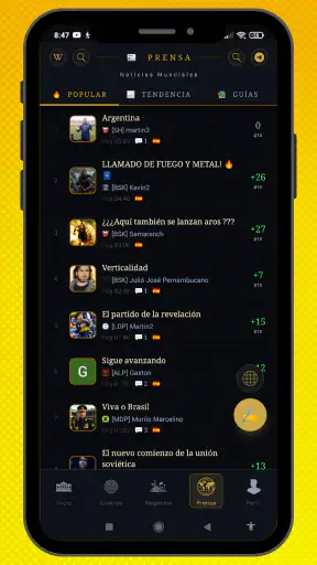Diplomacia Estrategia en línea screenshot 11