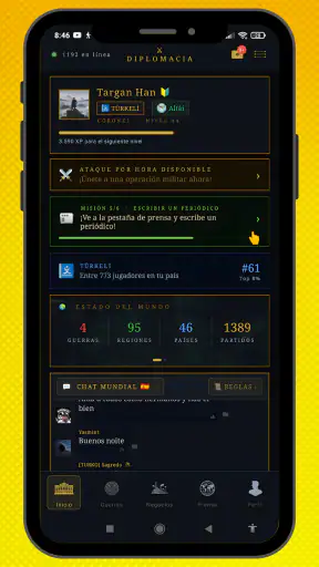 Diplomacia Estrategia en línea screenshot 8