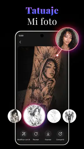 Diseño de Tatuaje IA: ArtReel screenshot 3