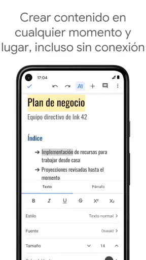 Documentos de Google screenshot