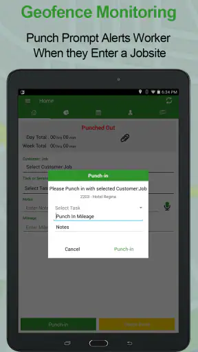 Employee Time Clock w/ GPS, Sc screenshot 12