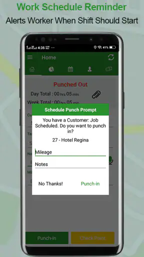 Employee Time Clock w/ GPS, Sc screenshot 2