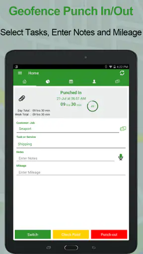 Employee Time Clock w/ GPS, Sc screenshot 9