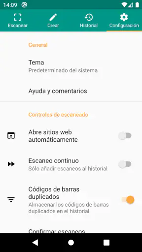 Escáner QR y de barras screenshot