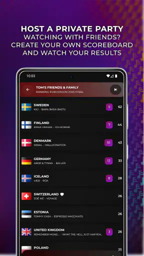 Europarty: Ranking Eurovision screenshot 3