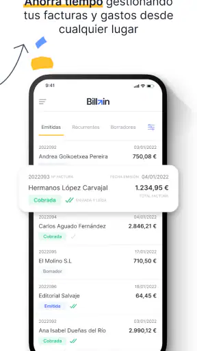 Presupuestos y facturas Billin screenshot 3