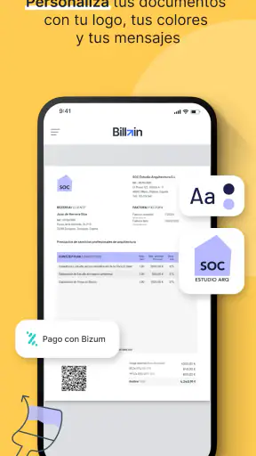 Presupuestos y facturas Billin screenshot 4