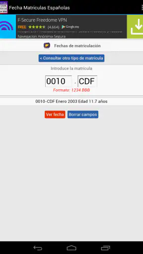 Fecha de Matriculación España screenshot 6