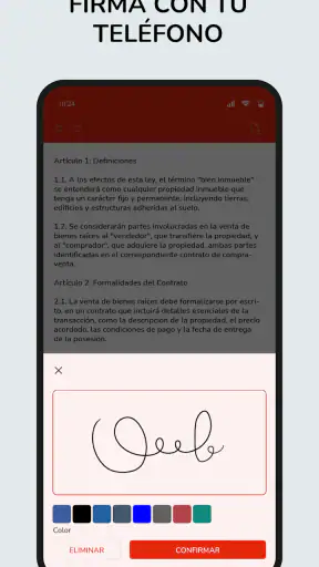 Firmar documentos PDF fácil screenshot 2
