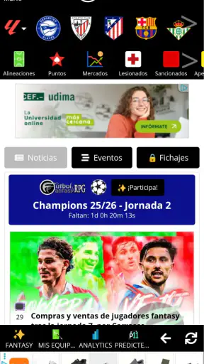 Fútbol Fantasy screenshot 1