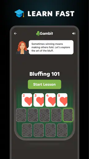 Gambit -  Play and Learn Poker screenshot 2