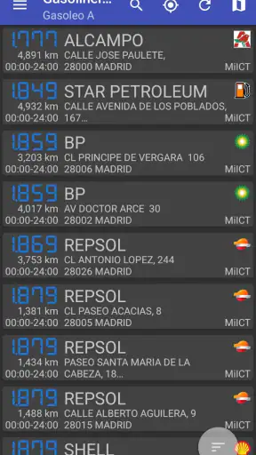 Gasolineras España screenshot 2