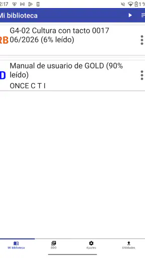 Gestor ONCE libros digitales screenshot 10