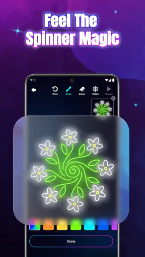 Glow Spinner: Finger Draw Art screenshot 2