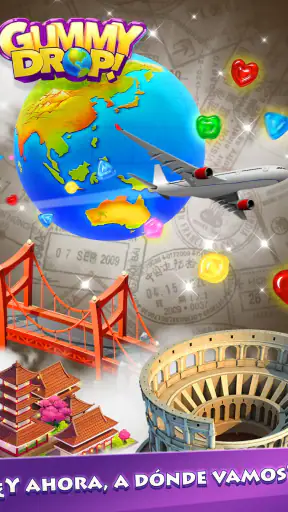 Gummy Drop! Combina 3 y viaja screenshot 11