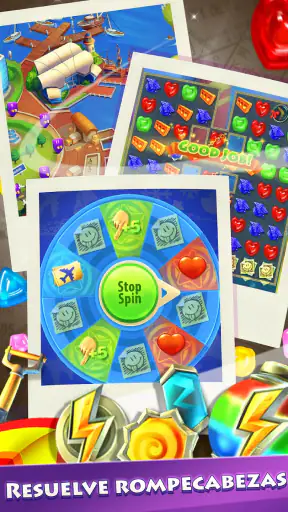 Gummy Drop! Combina 3 y viaja screenshot 3