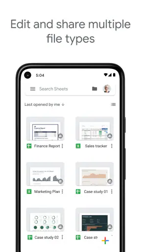 Hojas de cálculo de Google screenshot