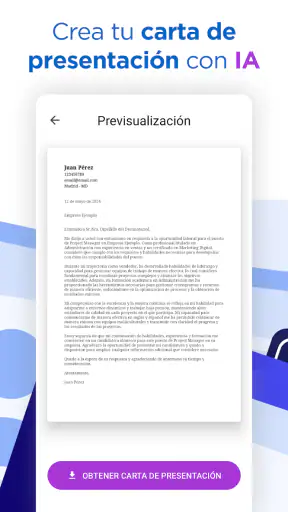 IA Crear Currículum - CV PDF screenshot 4