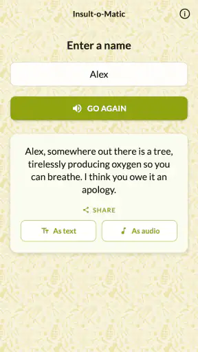 Insult-o-Matic screenshot 1