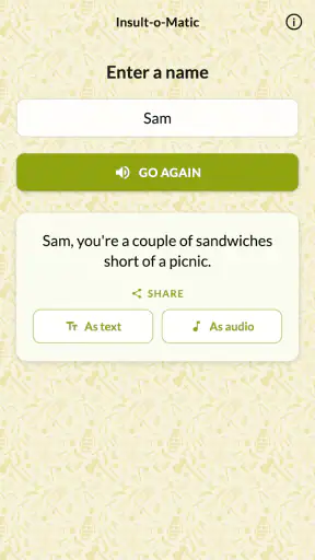 Insult-o-Matic screenshot 2