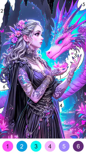 Juego de colorear de fantasía screenshot 3