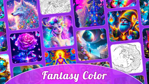 Juego de colorear de fantasía screenshot 5