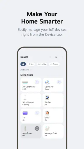 LG ThinQ screenshot