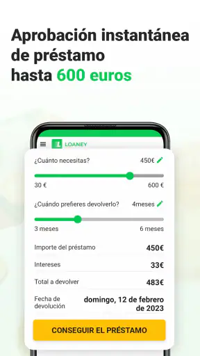 Loaney - Préstamos rapidos screenshot 2