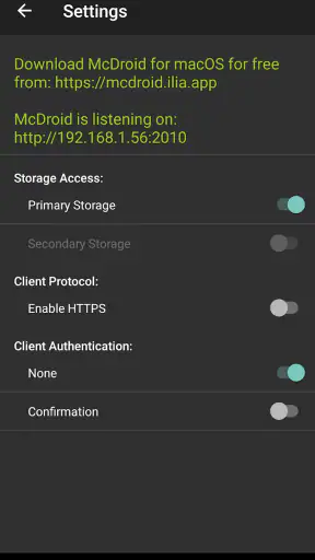 McDroid screenshot 2