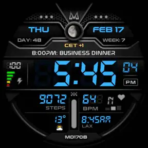 MD170B Digital watch face screenshot 10