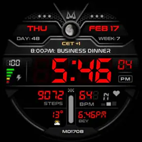 MD170B Digital watch face screenshot 12