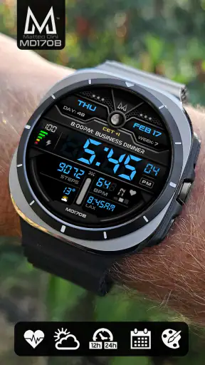 MD170B Digital watch face screenshot 3