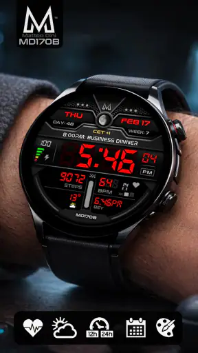 MD170B Digital watch face screenshot 6