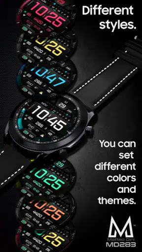 MD283 3D Digital watch face screenshot 4