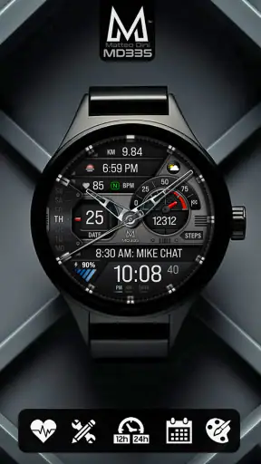 MD335 Hybrid watch face screenshot 1