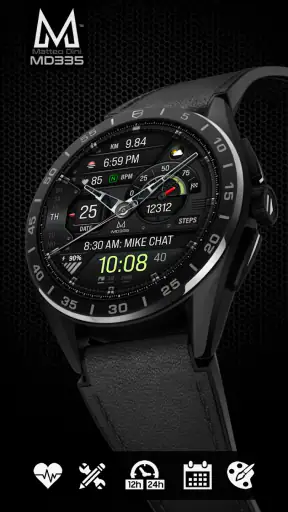 MD335 Hybrid watch face screenshot 3