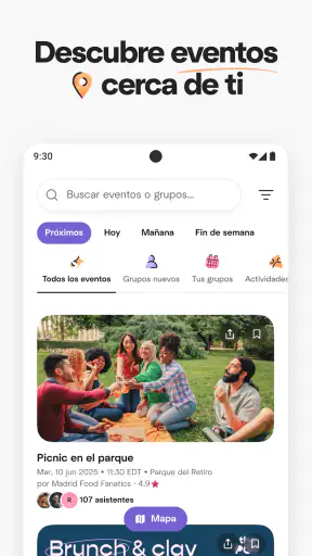 Meetup: eventos locales screenshot 2