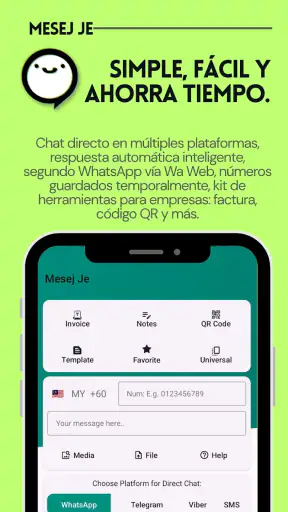 Mesej Je: de Chat Empresarial screenshot 1