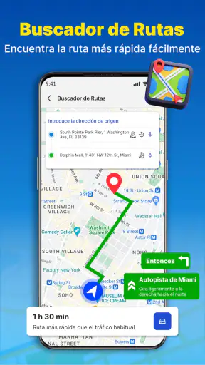 Navegación GPS y mapa de ruta screenshot 1