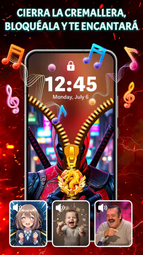 Pantalla Bloqueo Zíper Fondo screenshot 5