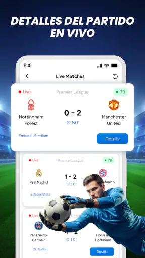 Partidos de fútbol en directo screenshot 5