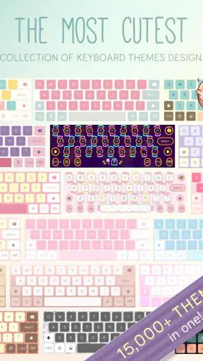 Pastel Keyboard Themes Color screenshot 11