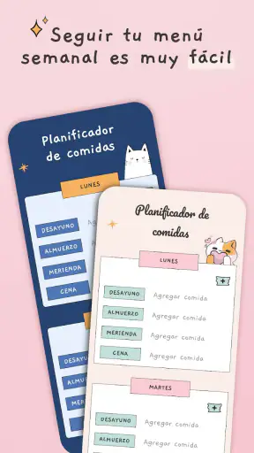 Planificador de menú semanal screenshot 1